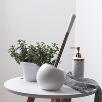 Squatting toilet brush with seat solid color no dead corner creative punch-free toilet wash toilet long handle Home Hotel