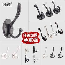 Wall hanging clothes hook clothes towel hook metal clothes hat hook single light lavish Nordic black single hook punched in the door