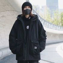 Functional wind dark winter plus cotton thick coat female loose bomber jacket cotton suit salt blowing street cool tide