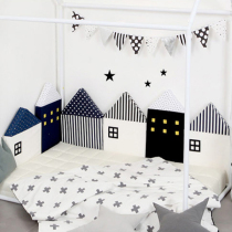 ins cute little house baby room bed soft bag anti-collision head protection safety cushion wall decoration