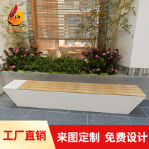 FRP park chair outdoor bench anticorrosive wood bench row chair public seat bench bench can be customized