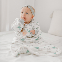 Nest Designers baby sleeping bag pure cotton double layer detachable sleeve integrated child Four seasons anti-kick by baby
