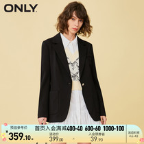 ONLY Summer New Minimalist Pure Color Commuter Wind Black Straight Cylinder Suit Jacket Woman) 121308038