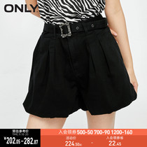 ONLY2021 autumn new back logo decoration big pocket high waist denim shorts women) 121243088