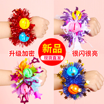Kindergarten dance dance wrist flower childrens New Years Day performance leather band hand flower sports meeting cheerleading bell ring