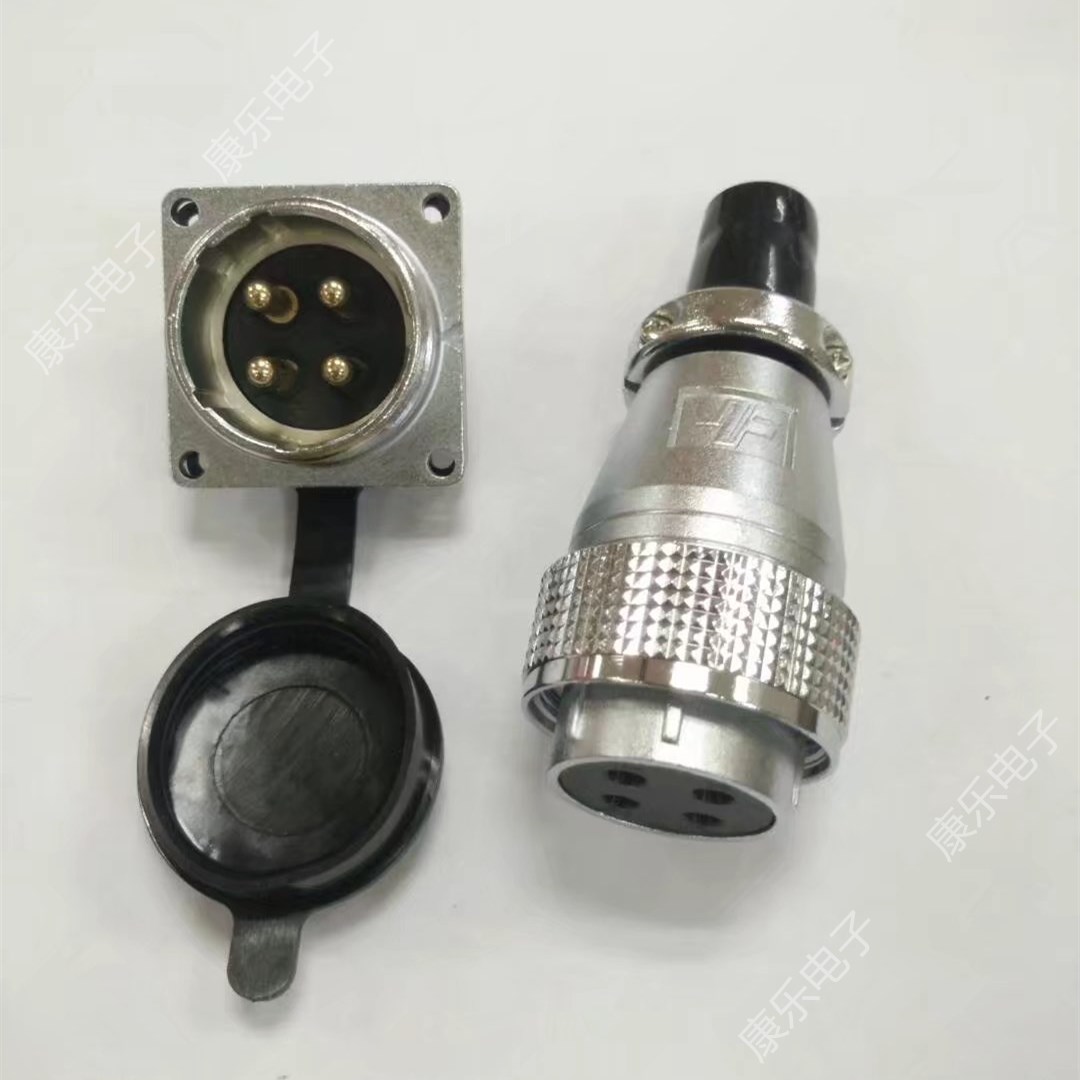Aviation plug socket Connector P28-4P (4-core) square flange