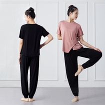Body training clothing womens suit adult temperament elegant teacher special short sleeve loose modern Chinese dance clothing