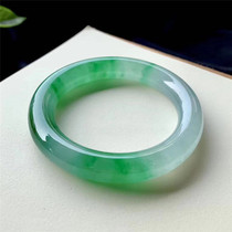 Jade bracelet ice seed a natural jade thin concubine round strip Emperor green glass seed jade bracelet
