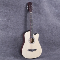 (Flagship store) 38-inch D folk basswood guitar metal string button wooden guitar novice beginner practice piano