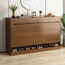 Solid wood shoe cabinet home door locker porch cabinet storage cabinet large capacity new Chinese entry shoe rack