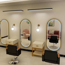 Tide barber shop mirror table Net red cabinet integrated mirror with lights led wall Hair Salon Salon Salon dedicated