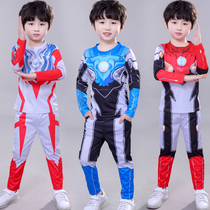  Ultraman clothes childrens autumn clothes Boys sports suit boys handsome children spring and autumn Spider-Man childrens clothing trend