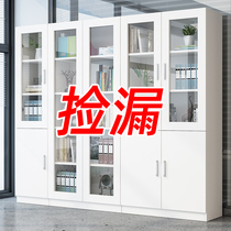 Office filing cabinet wooden materials filing cabinet bookcase with lock plate bookshelf with glass door cabinet locker