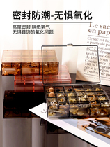 Jewelry earrings storage box with cover dust-proof large-capacity split earring studs jewelry box ring double jewelry box