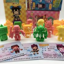 ID card super cute shape eraser new stationery world cartoon color mini doll toy cute children