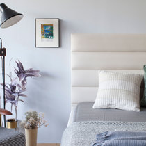 Tomato design produced beige horizontal leather bed three kinds of bed structure original Nordic light luxury bed