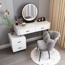  Light luxury makeup table dresser bedroom modern simple bay window 2021 new net red storage cabinet one small