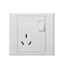 Simon two-pole with grounded socket plus single-pole switch White (S2700-1083)