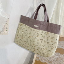 Pure pure day ~ only pure cotton clip cotton hand carrying bag a few colors all roar and its a very chic little flower selfig