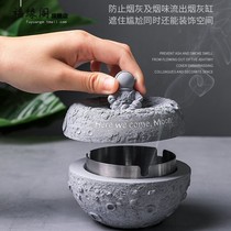 Nordic Ins Wind Creativity Astronaut Ashtrays With Cover Anti Fly Ash Home Living Room Personality Trend Fashion Smoke Cylinders