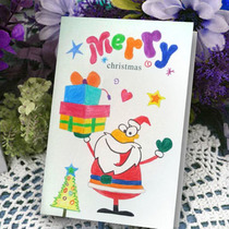 Childrens New Years Day greeting card filling color card DIY holiday gift handmade Christmas thank you card coloring card