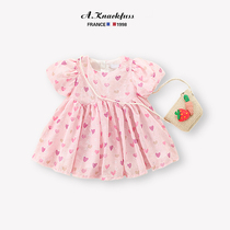 Western Style Baby Tutu~French A Knackfuss Childrens Summer Girls Dresses Cute Princess Dresses