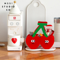 MSS Meow Warlock Cherry Love Capsule Coffee Storage Desktop Office Stationery Pen Holder New Year Valentine's Day Gift