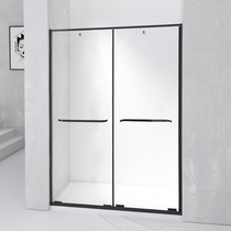 Rose Island bathroom custom glass partition one-shaped shower room bathroom extremely narrow screen overall bath room