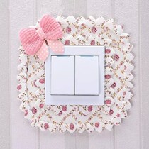Cloth art switch sticker double triple switch protective sleeve creative living room bedroom light socket decoration closed fire patch brief about modern