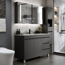 Bathroom cabinet combination modern simple smart mirror floor wash table set integrated sink washbasin toilet
