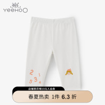 English Children Pants Summer Thin baby knit underpants foreign air little girl Long pants 2022 summer new