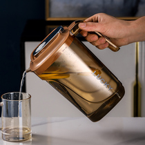High temperature resistant cold kettle light luxury juice pot household cold kettle with lid cool white open plastic water cup tie pot large capacity