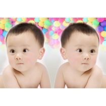 Childrens picture baby portrait poster wall sticker baby pictorial cute doll Picture Wall with pregnant women twins