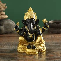 Resin Lord Ganesha Figurine Hindu Buddha Statue Home Living