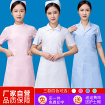 Nurse clothes Womens summer short sleeves white coat uniforms pharmacy experimental doctors winter long sleeves thin beauty work clothes