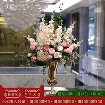 Simulation flower Fake flower hotel lobby front desk Villa shopping mall living room table high-end light luxury decorative flower decoration ornaments