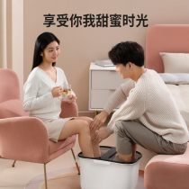 Double foot bath bucket can be heated and insulated Household intelligent foot bath bucket couple constant temperature automatic massage deepens