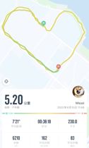 Corporate Goo-dong running brush sports screenshot record keep Yue running lap mileage Mileage Migu-shan route