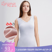 Lanzulli hit undershirt female delsuede vest with fashion casual sleeveless blouse lace lace V collar 100 hitch
