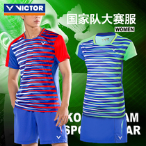 VICTOR victory badminton suit mens and womens short sleeve breathable quick-drying T-shirt VICTOR big suit shorts skirt