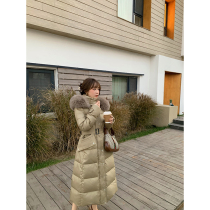 In momo (female star down jacket) fashion New temperament jacket simple atmosphere lightweight long