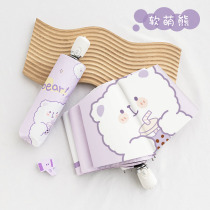 Umbrella Female sunny and rainy dual-use automatic folding sun umbrella sunscreen and UV protection five-fold parasol Small and portable
