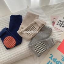 Baby Bump Color Plaid Patch Beat Bottom Long Pants Spring Autumn Dress Outside Wearing Underpants Baby Pants 21 Years Autumn New