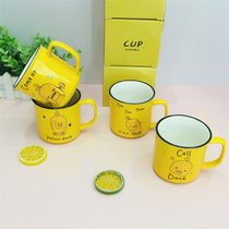 Meng Meng little yellow duck practical ceramic milk cup Coffee cup mug Breakfast cup Water cup factory direct sales can be customized