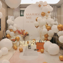Proposal layout creative supplies romantic surprise field indoor scene balloon wedding confession Valentines day KT board background wall