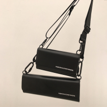 Tide brand personality long samurai backpack men and women neutral same couple shoulder bag street fashion black small square bag