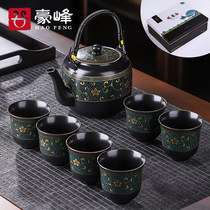 Haofeng Chinese style lifting beam pot ceramic tea set home simple Kung Fu Tea Tea Cup Tea Tea Cup bubble teapot Super capacity