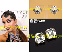Professional modern dance Latin dance diamond stud earrings National standard dance competition performance earrings ear jewelry accessories