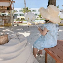 Girls dress 2021 summer new childrens clothing small fresh cool cotton fly sleeve childrens dress MDD53197