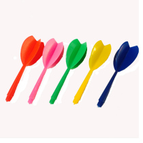 6 teeth dart accessories Color plastic one dart rod Drop-resistant dart leaf One-piece flying benchmark Color tail